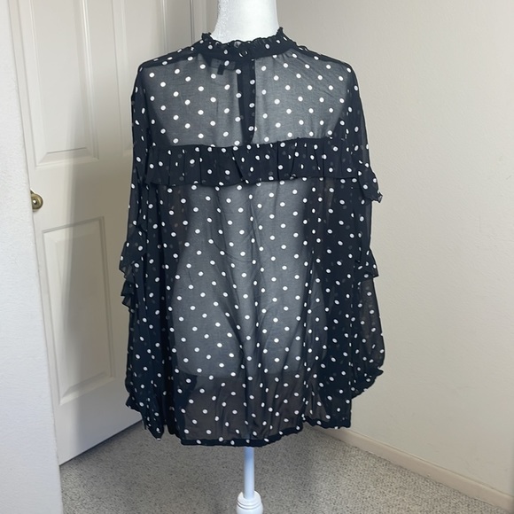 Rachel Roy polka dot sheer blouse - Picture 3 of 7